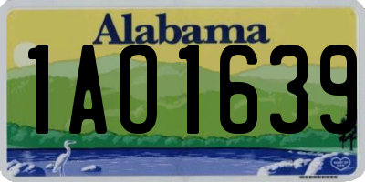 AL license plate 1AO1639