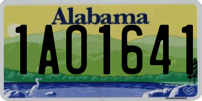 AL license plate 1AO1641