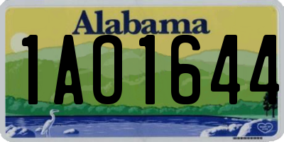 AL license plate 1AO1644