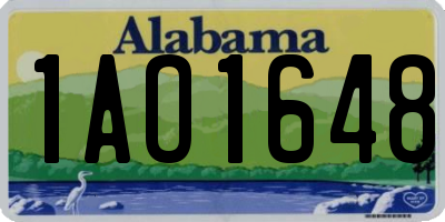 AL license plate 1AO1648