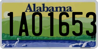 AL license plate 1AO1653