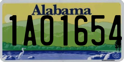 AL license plate 1AO1654