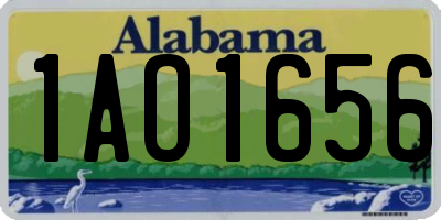 AL license plate 1AO1656