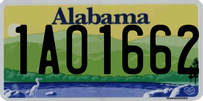 AL license plate 1AO1662