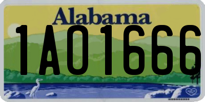 AL license plate 1AO1666