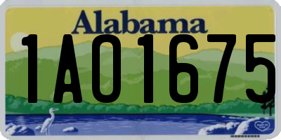 AL license plate 1AO1675