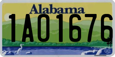 AL license plate 1AO1676