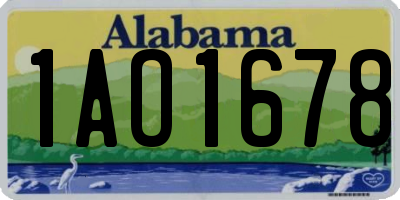 AL license plate 1AO1678