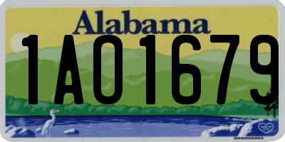 AL license plate 1AO1679