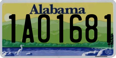 AL license plate 1AO1681