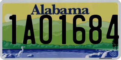 AL license plate 1AO1684