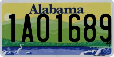 AL license plate 1AO1689
