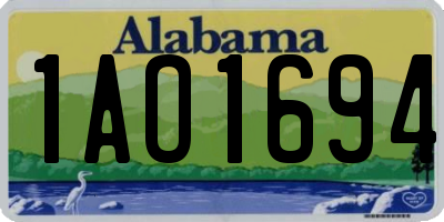 AL license plate 1AO1694