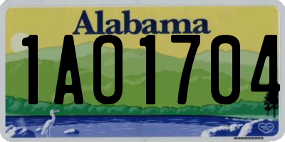 AL license plate 1AO1704