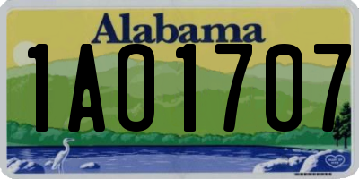 AL license plate 1AO1707