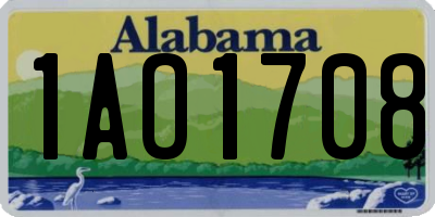 AL license plate 1AO1708