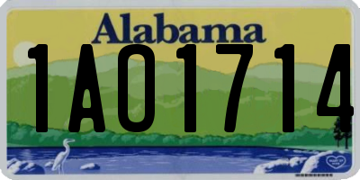 AL license plate 1AO1714