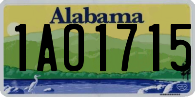 AL license plate 1AO1715