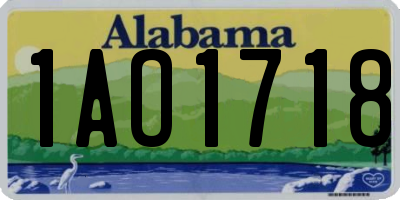 AL license plate 1AO1718