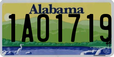 AL license plate 1AO1719