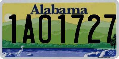 AL license plate 1AO1727