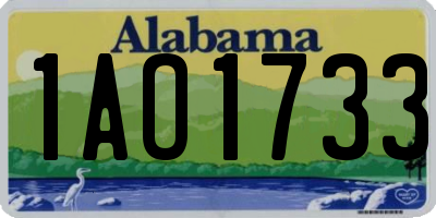 AL license plate 1AO1733
