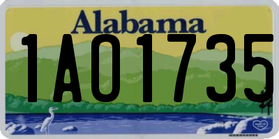 AL license plate 1AO1735