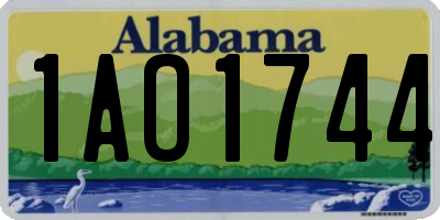 AL license plate 1AO1744