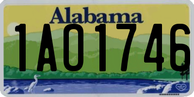 AL license plate 1AO1746