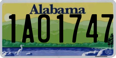 AL license plate 1AO1747