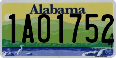 AL license plate 1AO1752