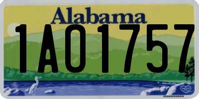 AL license plate 1AO1757