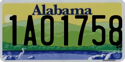 AL license plate 1AO1758