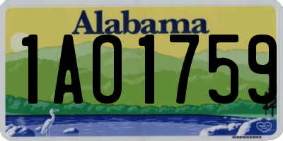 AL license plate 1AO1759