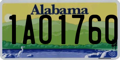 AL license plate 1AO1760