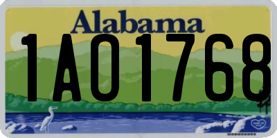 AL license plate 1AO1768