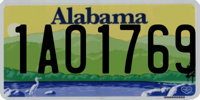 AL license plate 1AO1769