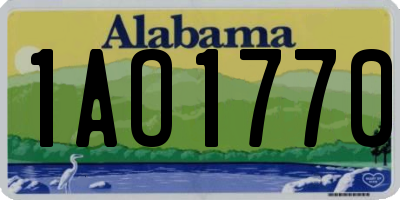 AL license plate 1AO1770