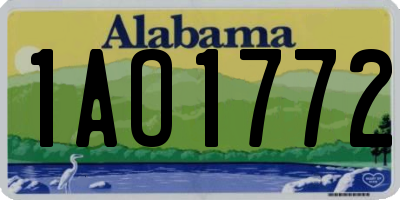 AL license plate 1AO1772