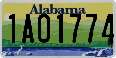 AL license plate 1AO1774