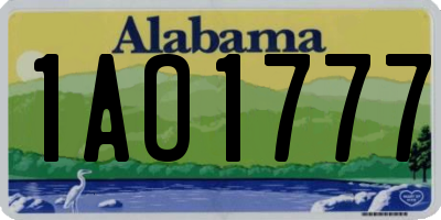 AL license plate 1AO1777