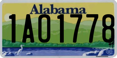 AL license plate 1AO1778