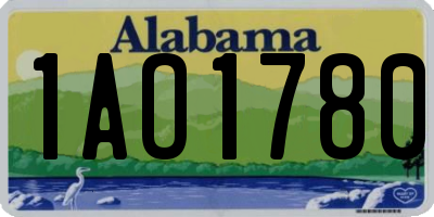 AL license plate 1AO1780