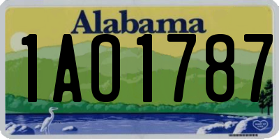 AL license plate 1AO1787
