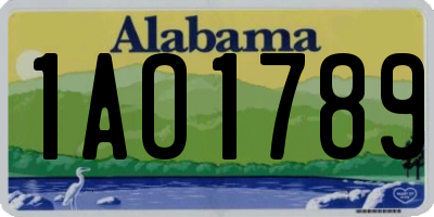 AL license plate 1AO1789