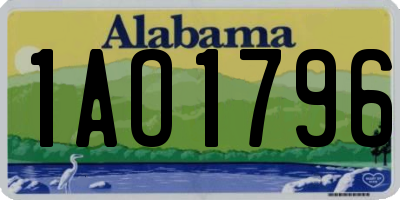 AL license plate 1AO1796