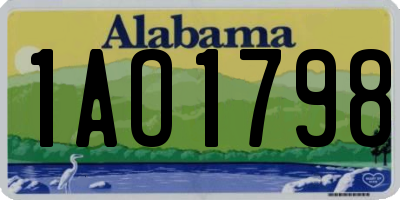 AL license plate 1AO1798