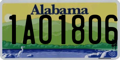 AL license plate 1AO1806