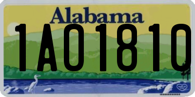 AL license plate 1AO1810