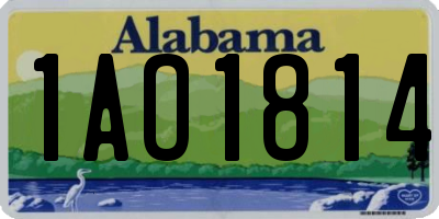 AL license plate 1AO1814